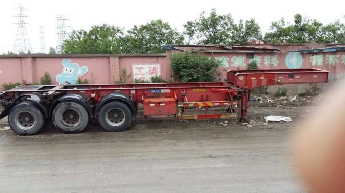 Rimorchi del camion utilizzati larga scala, rimorchio a base piatta di scheletro dei semi del trasporto in container